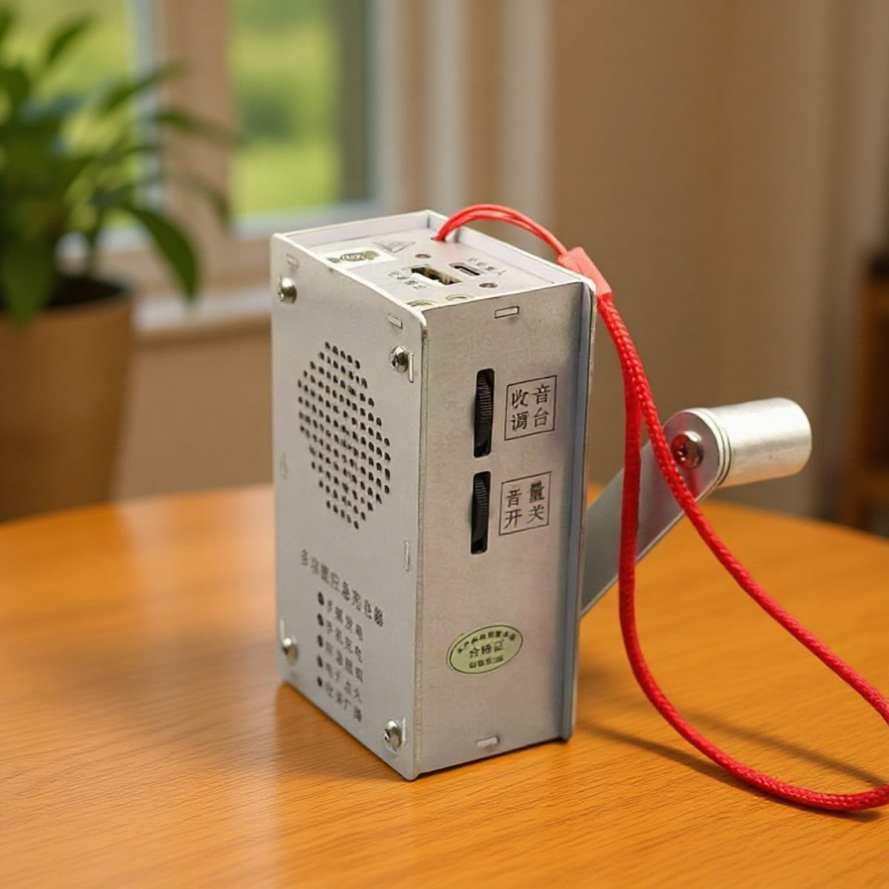 🔋 Hand-Crank Power (1000mAh)